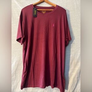 Polo by Ralph Lauren T-Shirt Short Sleeve Crew Neck Burgundy Men’s Sz XXL NWT